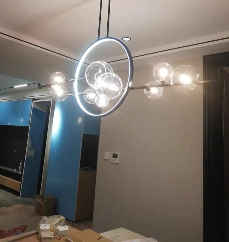 Lustre LED Bulle Verre photo review