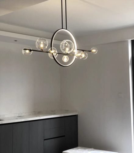 Lustre LED Bulle Verre photo review