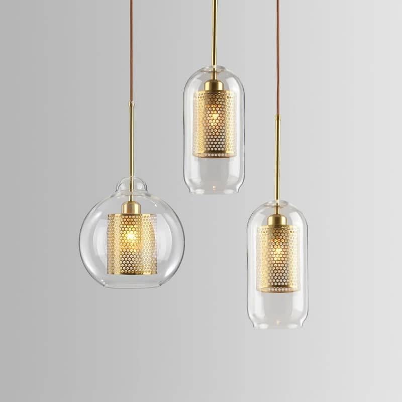Lustre LED Bulle de Verre
