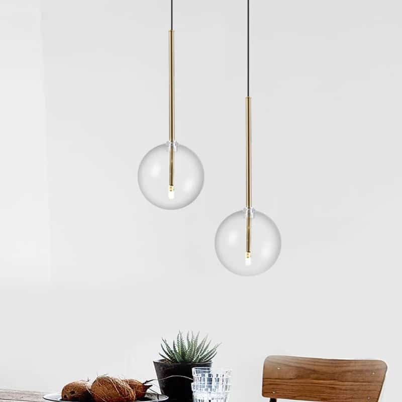 Lustre Verre LED Bulle