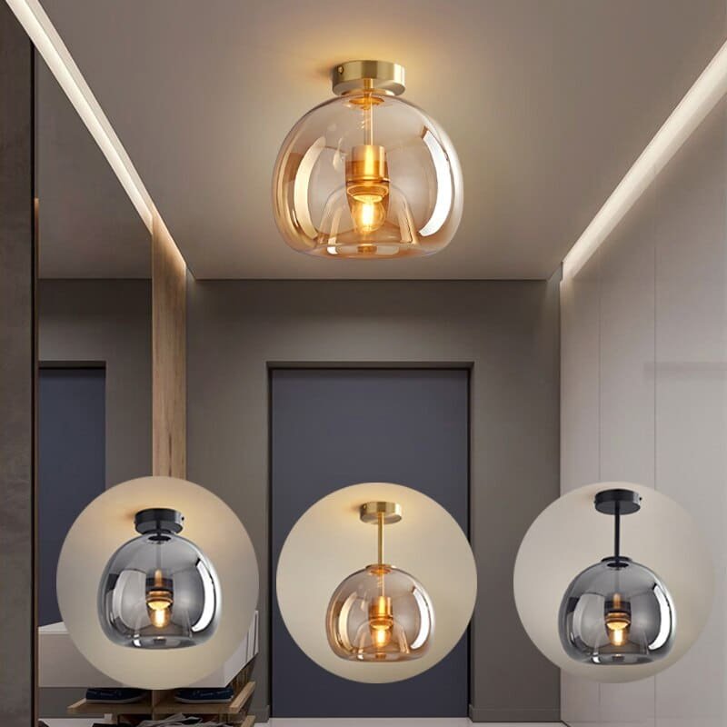 Plafonnier Verre Design