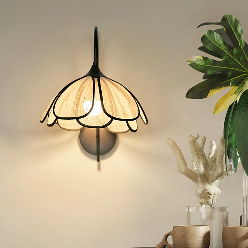 Applique Murale Rotin Fleur