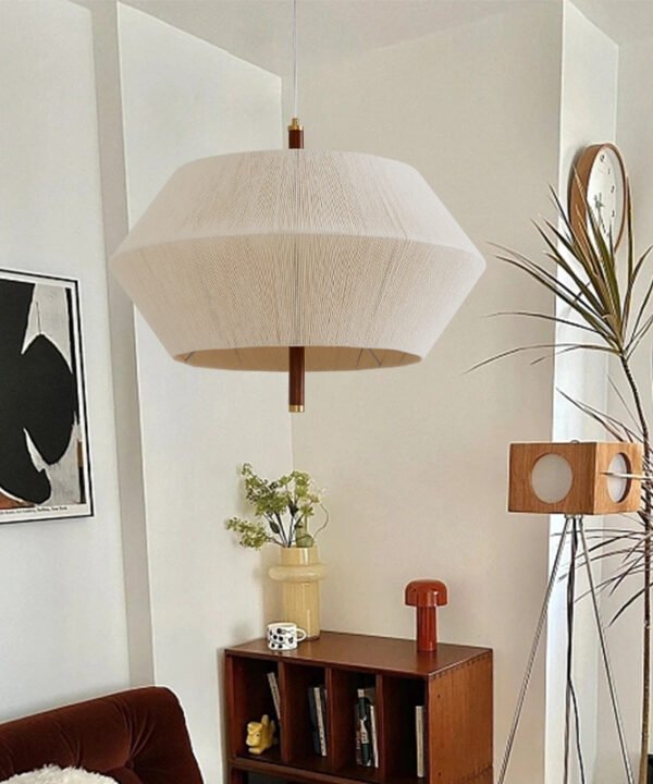 Lustre Rotin Blanc