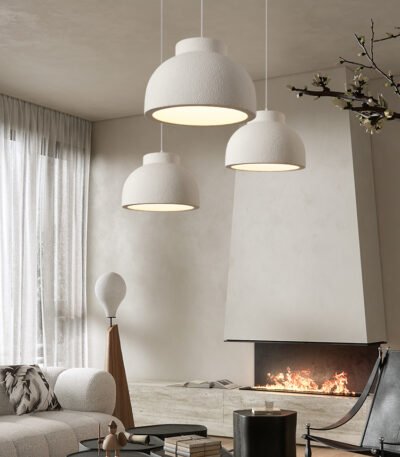 Suspension Demi Sphere Blanc