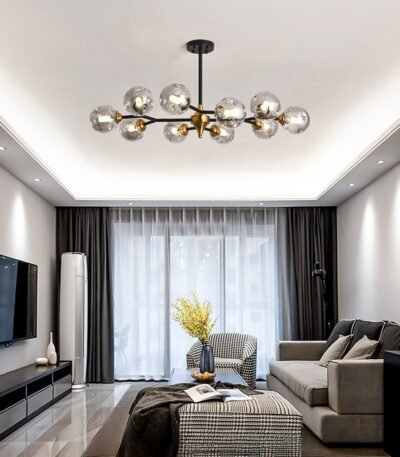 Lustre Boules Transparentes