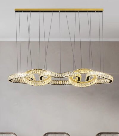 Lustre Cristal Anneaux