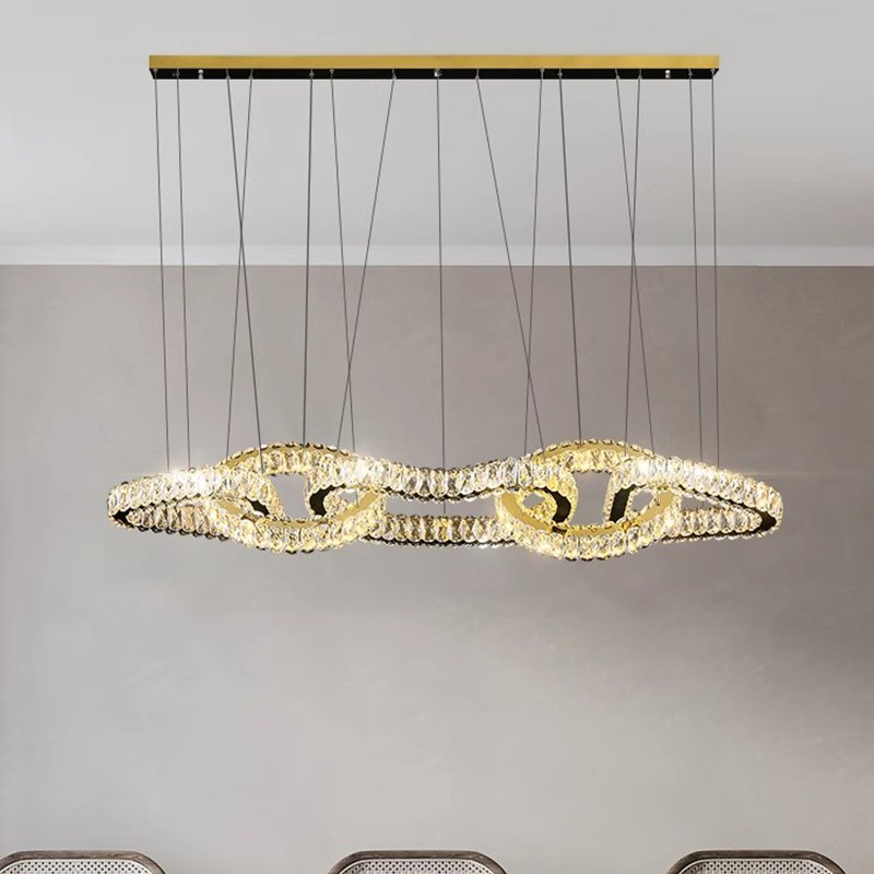 Lustre Cristal Anneaux