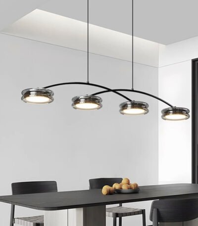 Lustre Noir Industriel
