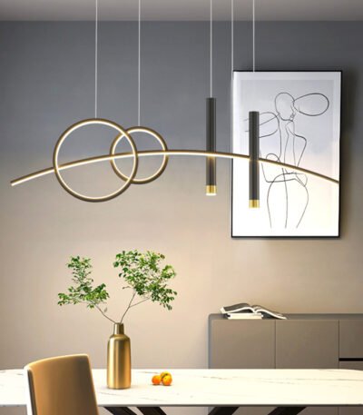 Lustre Métallique Moderne