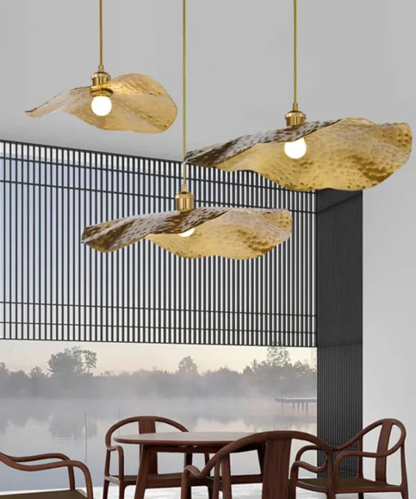 Suspension Dorée Martelée