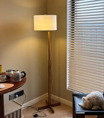Lampe Sur Pied En Bois