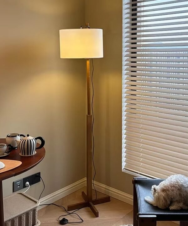 Lampe Sur Pied En Bois