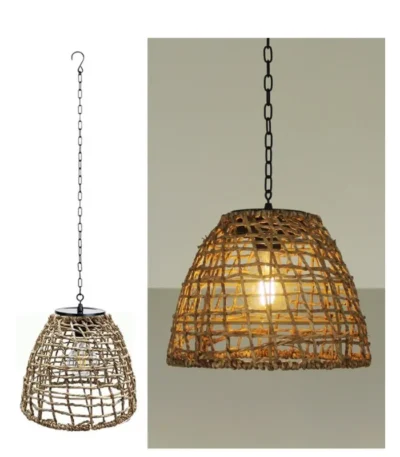 Lampe Solaire En Rotin