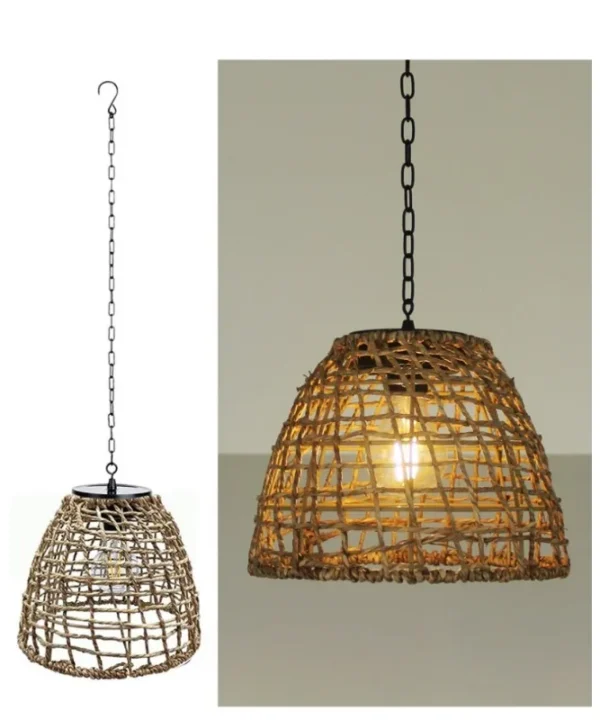 Lampe Solaire En Rotin