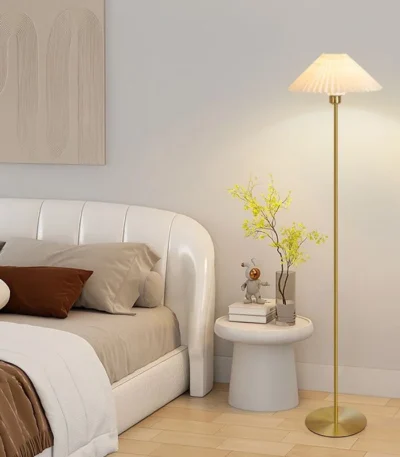 Lampadaire Tissu Plissé