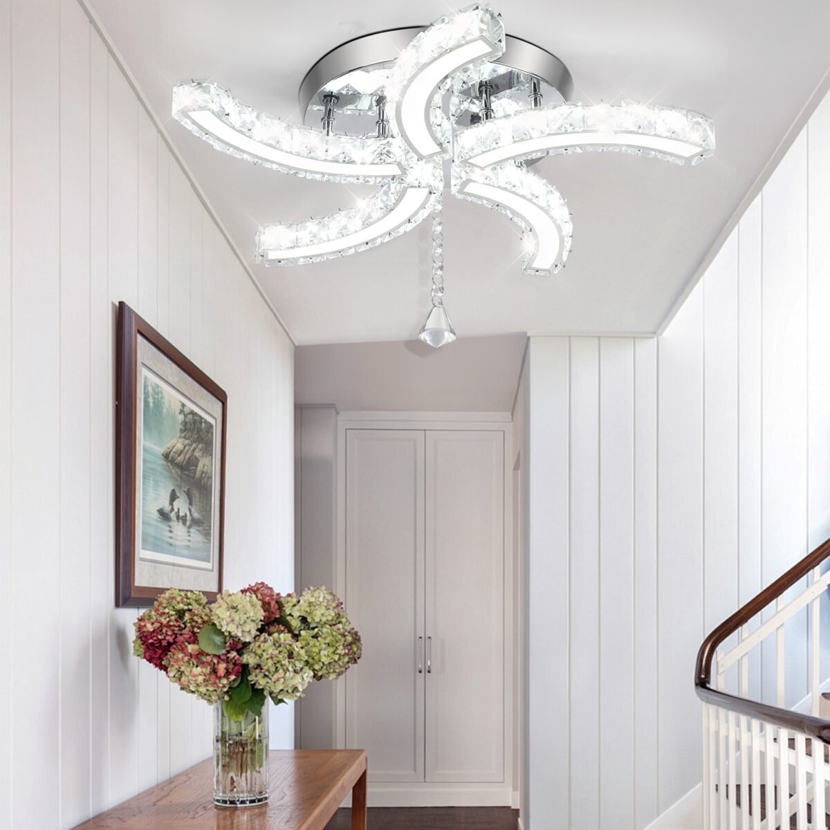 Plafonnier Cristal Argent – Image 2