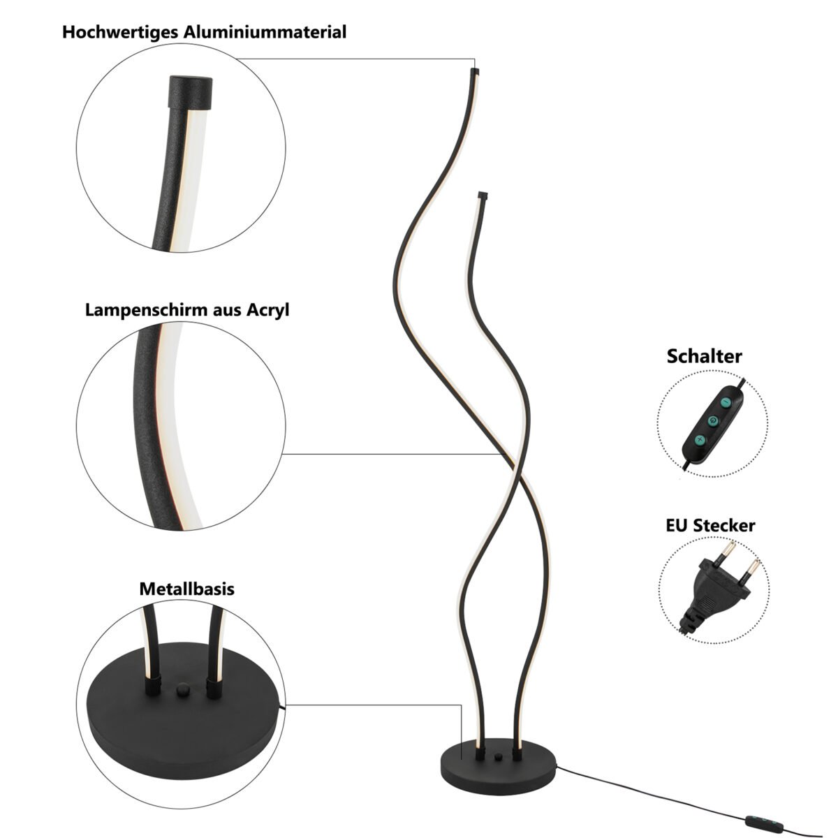 Lampe Sur Pied Spirale